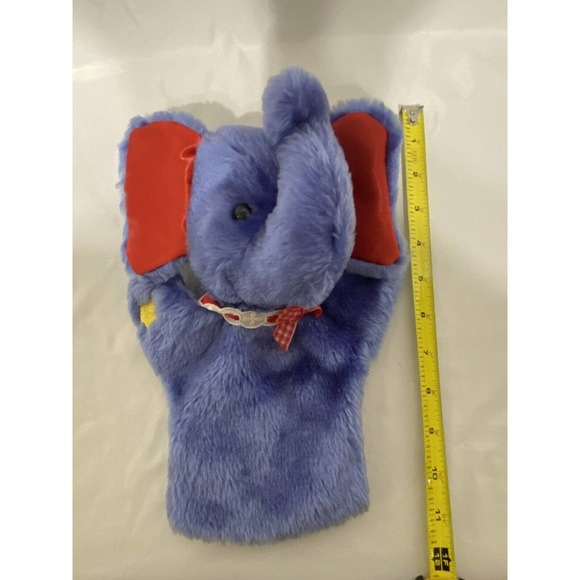 Vintage 1988 Little People’s Work Shop Hand Puppet Elephant Plush Stuffed Animal - Picture 4 of 6